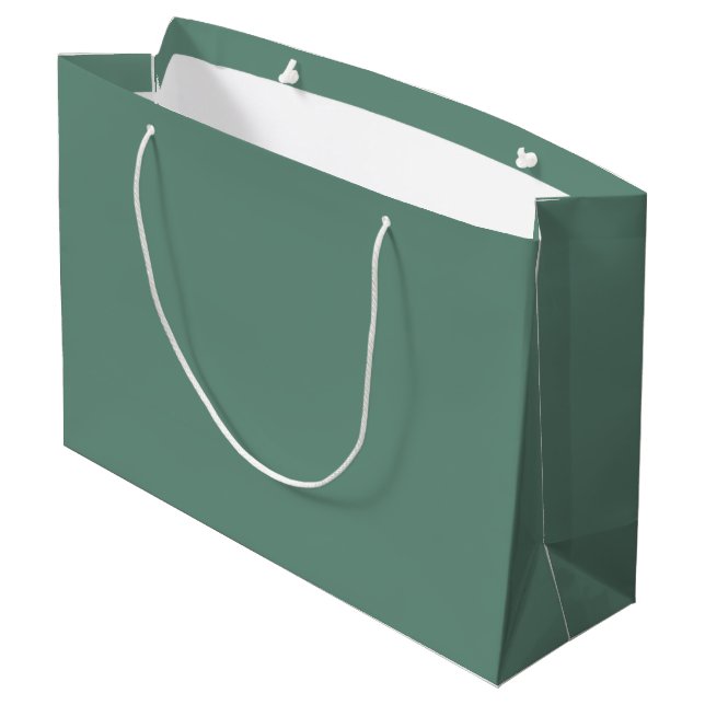 Geräumige Elegance - Aquamarine Geschenktasche für Große Geschenktüte (Rückseite Schrägansicht)