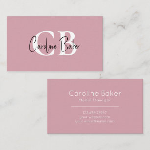 Geräumige Elegance Misty Rose Business Card Visitenkarte