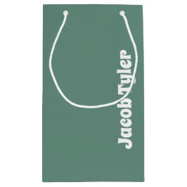 Geräumige Eleganz - Aquamariner Name - Geschenktas Kleine Geschenktüte