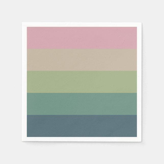 Geräumige Eleganz - gestreiftes Party Napkins Serviette (Vorderseite)