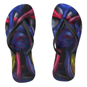Geräusche eines blauen Herzens Anatomische menschl Flip Flops