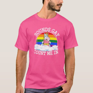 Geräusche zählen mich in der Regenbogenflagge Lgbt T-Shirt