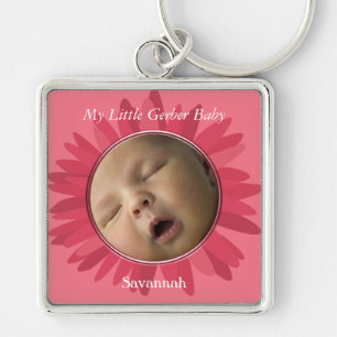 Gerber Daisy Baby Foto Key Chain Schlüsselanhänger