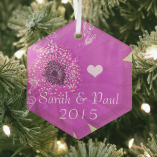 Gerber Daisy Christmas Ornament Aus Glas