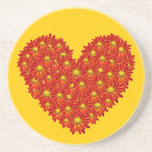 Gerber Daisy Heart Untersetzer