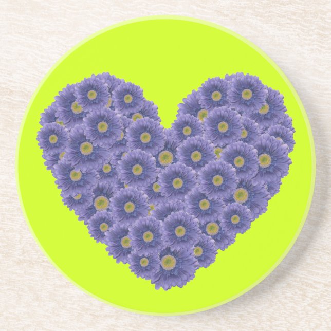 Gerber Daisy Heart Untersetzer (Vorne)