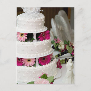 Gerber Daisy Wedding Cake Postkarte