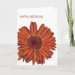 Gerbera Birthday Card Karte