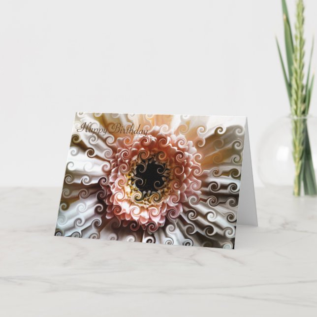 GERBERA-BLUME KARTE (Vorderseite)