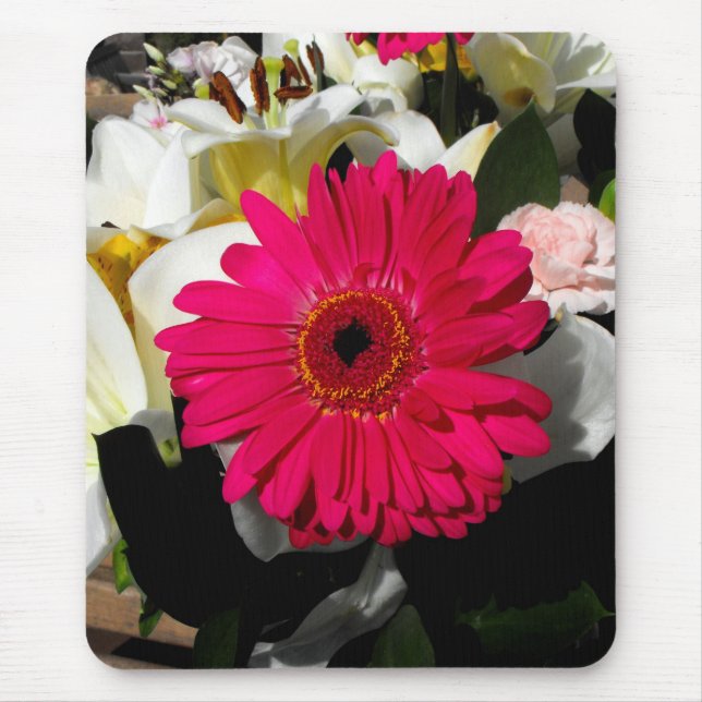 Gerbera Blume Mousepad (Vorne)