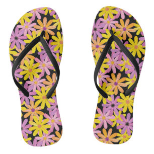 Gerbera-Blume-Muster, Hintergrund Flip Flops