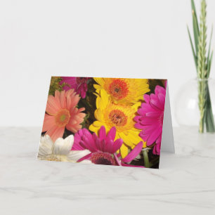 Gerbera Daisies Birthday Card Template Karte