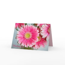 Gerbera Daisies & Custom Text Geburtstagskarte