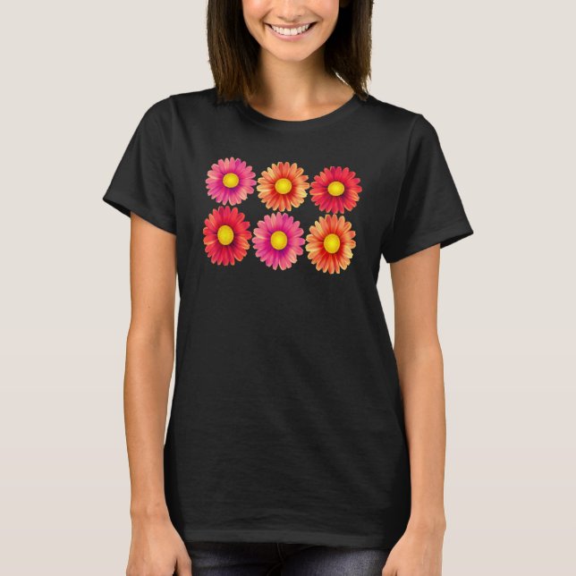 Gerbera Daisies Cute Happy Classic Spring Flower T-Shirt (Vorderseite)