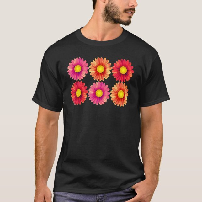 Gerbera Daisies Cute Happy Classic Spring Flower T-Shirt (Vorderseite)