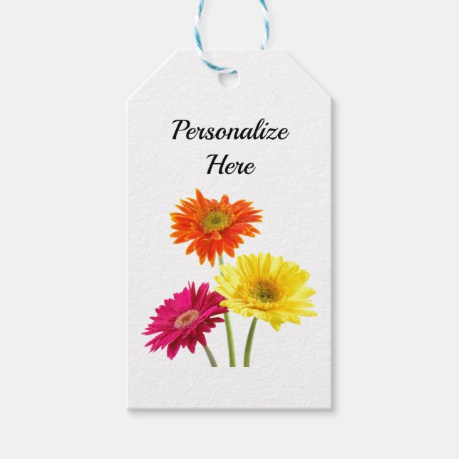 Gerbera Daisies Geschenkanhänger (Vorderseite)