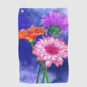 Gerbera Daisies Golf Towel Golfhandtuch