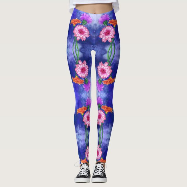 Gerbera Daisies Leggings (Vorderseite)
