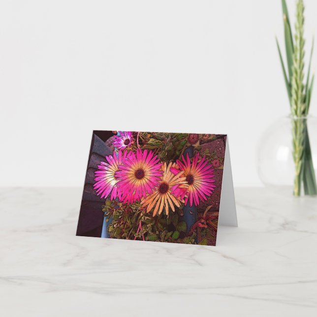 Gerbera Daisies Note Card Dankeskarte (Vorderseite)