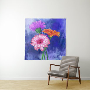 Gerbera Daisies Tapestry Wandteppich