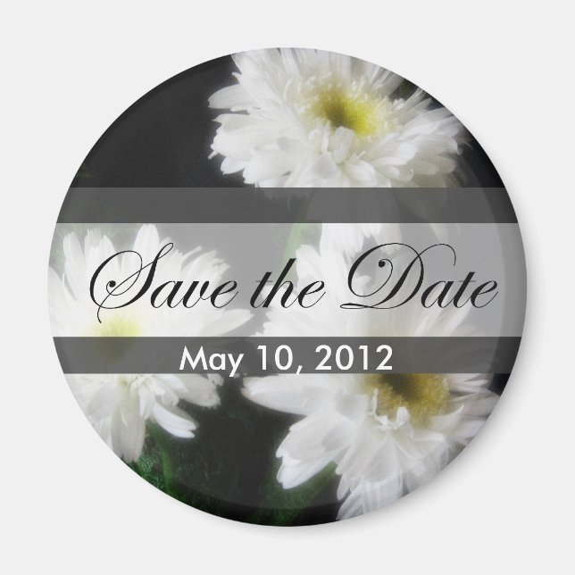 Gerbera Daisy 11 Save the Date Wedding Magnet (Vorne)