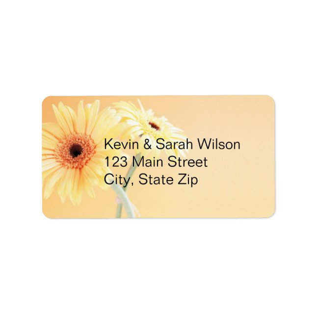 Gerbera Daisy Address Labels Adressaufkleber (Vorne)