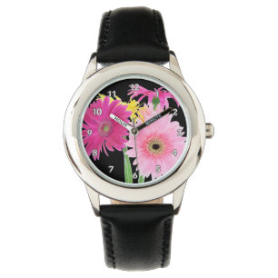 Gerbera Daisy Blume Armbanduhr