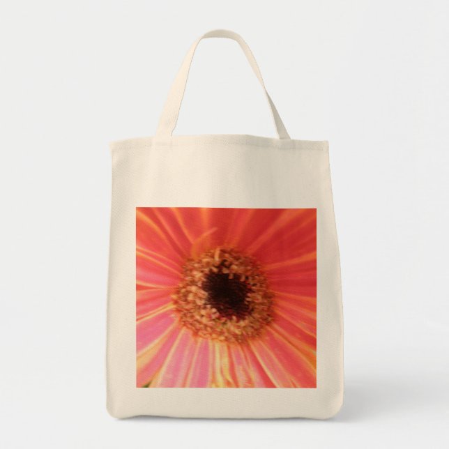 Gerbera Daisy Blume Bio Lebensmittelgeschäft Tragetasche (Vorne)