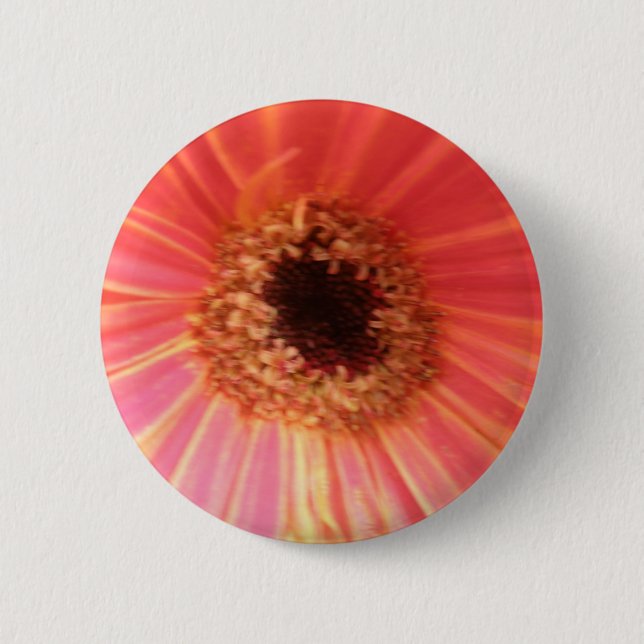 Gerbera Daisy Blume Button (Vorderseite)