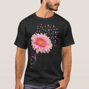 Gerbera Daisy Blume Ribbon Pollen Brustkrebs T-Shirt