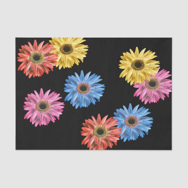 Gerbera Daisy Colorful Simple Hübsch Gerber Seidenpapier (Vorderseite)