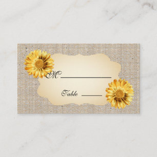 Gerbera Daisy Gold Platzkarte für Occasion Wedding