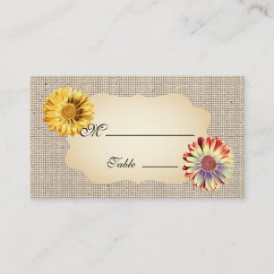 Gerbera Daisy Gold Platzkarte für Occasion Wedding