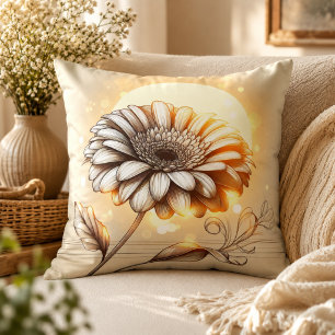 Gerbera-Daisy-Kissen für garteninspirierten Komfor Kissen