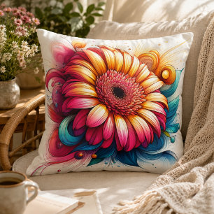 Gerbera-Daisy-Kissen für garteninspirierten Komfor Kissen