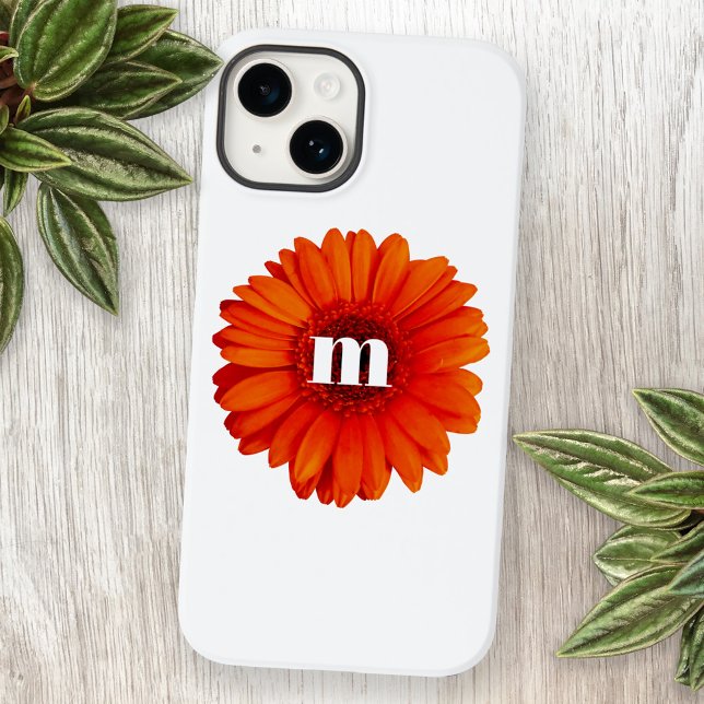 Gerbera Daisy Monogram Initial Case-Mate iPhone Hülle (Von Creator hochgeladen)