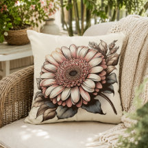 Gerbera Daisy Pillow für Garden-Inspiriert Komfort