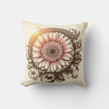 Gerbera Daisy Pillow für Garden-Inspiriert Komfort