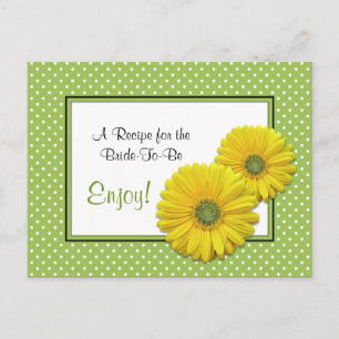 Gerbera Daisy Rezept Card für die Braut Postkarte