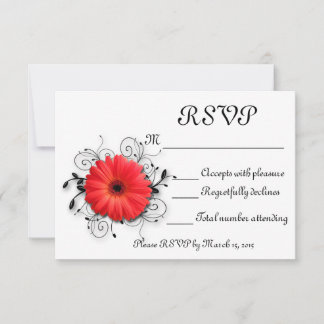 Gerbera Daisy Theme RSVP Karte