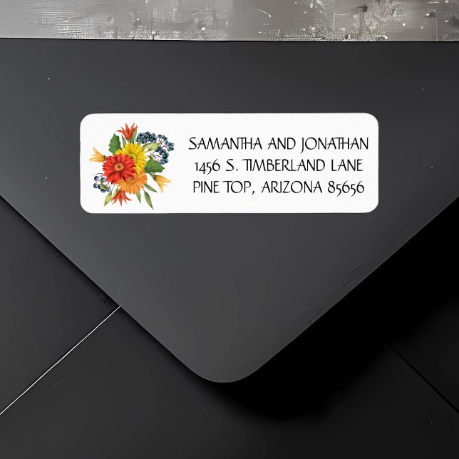 Gerbera Daisy Watercolor Return address (Von Creator hochgeladen)
