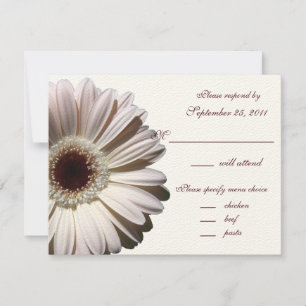 Gerbera Daisy Wedding/ Response RSVP Karte