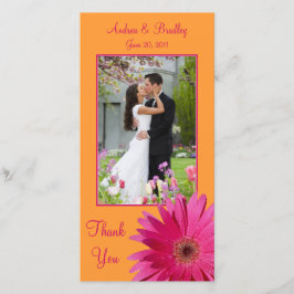 Gerbera Daisy Wedding Vielen Dank Fotokarte Dankeskarte