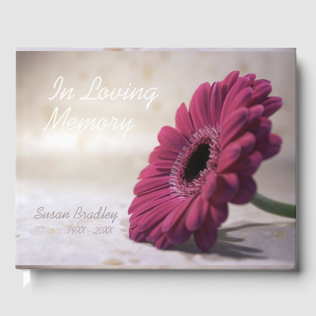Gerbera Funeral Gedenkbuch Gästebuch (Vorderseite)