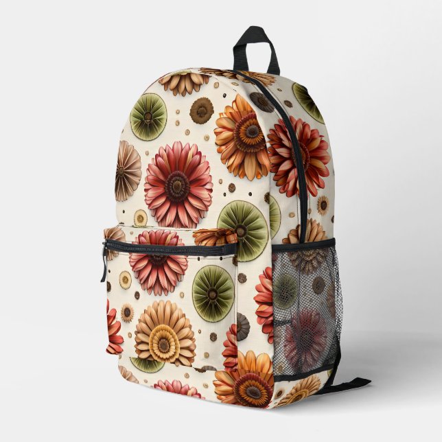 Gerbera Galore Bedruckter Rucksack (Rückseitige Ecke Rechts)
