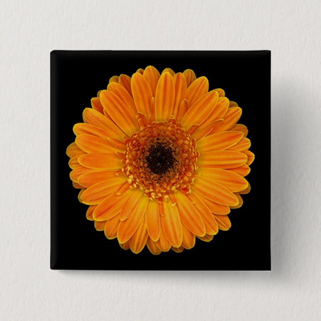 Gerbera-Gänseblümchen Button (Vorderseite)