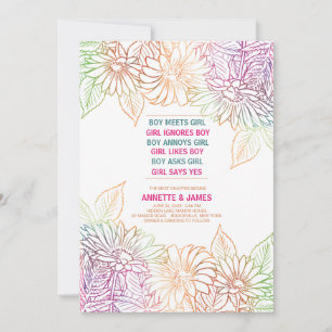Gerbera Hochzeitseinladung Einladung