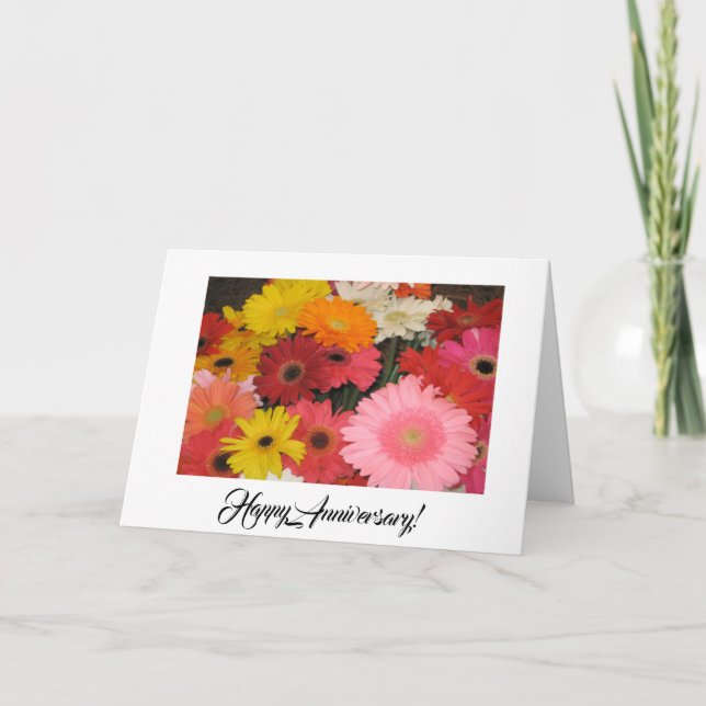Gerbera Jubiläumskarte Karte (Vorderseite)