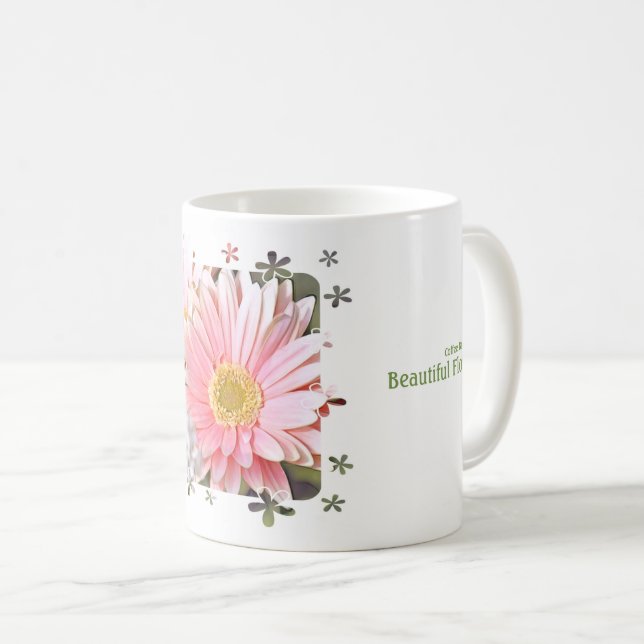 Gerbera Kaffeetasse (VorderseiteRechts)