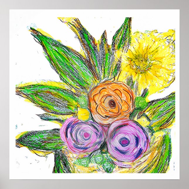 Gerbera-Margerite Poster (Vorne)